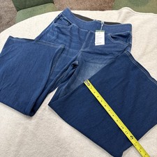 Halara Flex Denim Jeans Womens XL Blue Wide Leg Stretch Soft Lightweight Relaxed