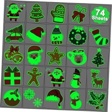 Glow in The Dark Christmas Temporary Tattoos for Kids