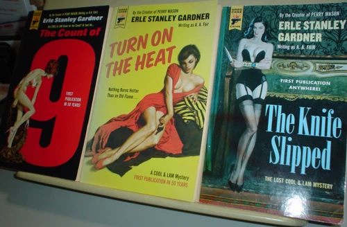 ERLE STANLEY GARDNER Lot of 3 Books A A FAIR Count of 9 KNIFE SLIPPED Turn Heat