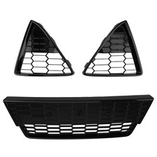 Front Bumper Cover Grille For Ford Focus 2012-2014 Black Plastic