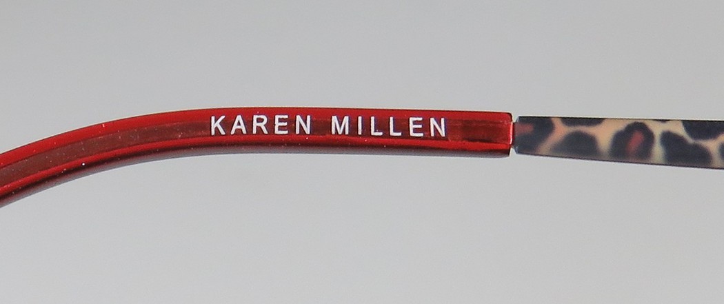 NEW KAREN MILLEN KM0080 EYEGLASS FRAME 52-16-135 FULL-RIM WOMENS PINK METAL OVAL