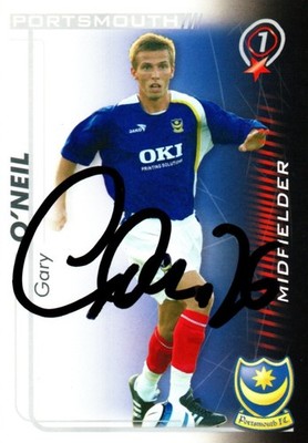GARY O'NEIL signierte PORTSMOUTH Magic Box 2005-06 Shoot Out Karte