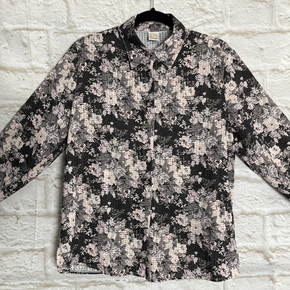 Maglia Floral Long Sleeved Button up Shirt. Size Unknown. Look At Photos.#D