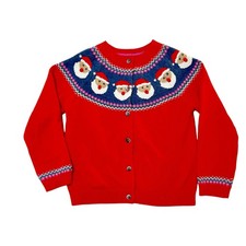 Mini Boden Fair Isle Wool Blend Holiday Cardigan Sweater Size 6/7