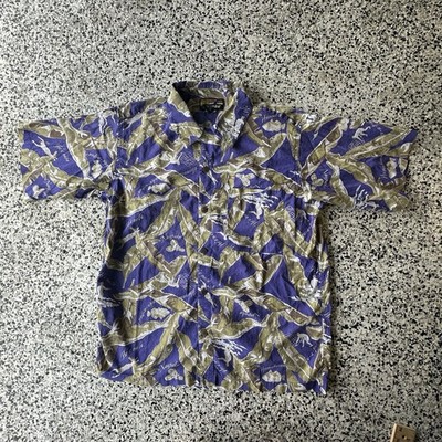 Men's Pataloha® Pullover Shirt Vintage 1999 Patagonia Pataloha Shirt Men's Medium Hawaiian Blue