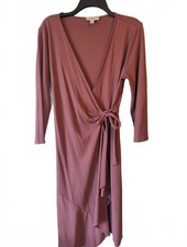 Halston Mauve Wrap Dress Size M