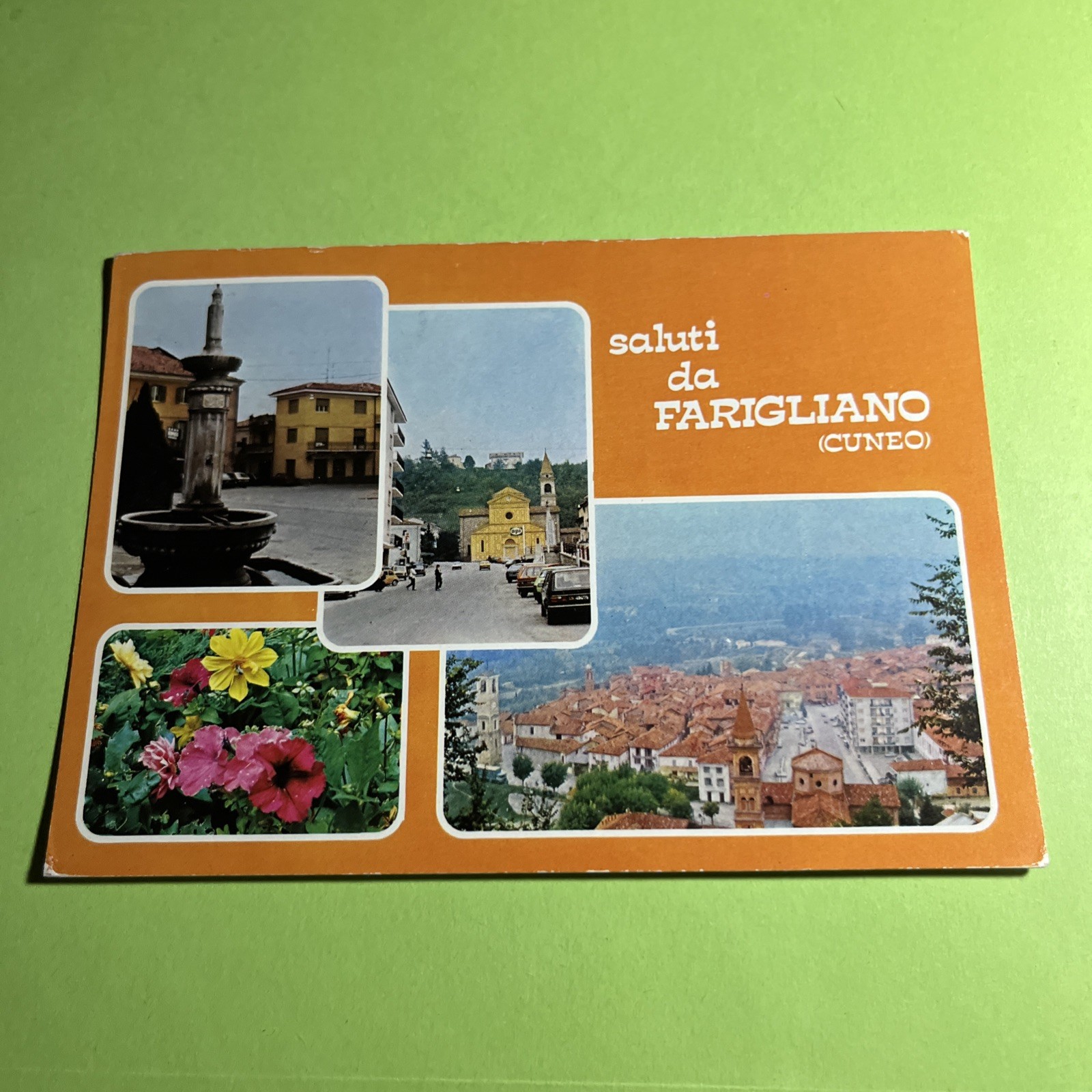 SALUTI DA FARIGLIANO - CUNEO  VECCHIA CARTOLINA A COLORI COLLEZIONE