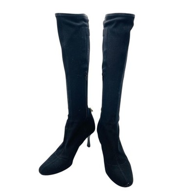 Womens GUCCI GUCCI Long Boots Black Shelley Line Made in Italy 36 23.5cm