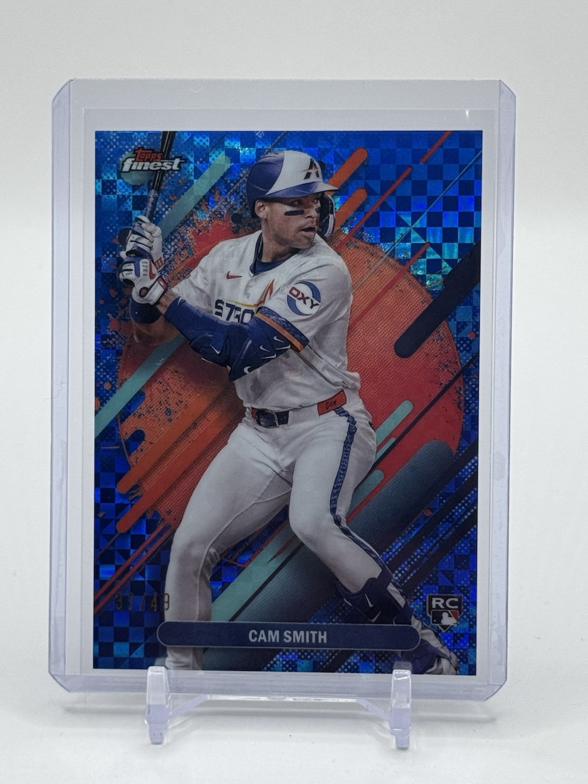 CAM SMITH 2025 TOPPS FINEST #223 RARE ROOKIE BLUE X-FRACTOR RC /49 ASTROS