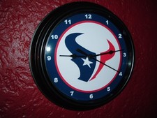 Houston Texans Football Bar Man Cave Advertising Clock Sign