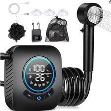 8000mAh Portable Camping Shower Rechargeable Outdoor Camp Pump for Hiking Travel