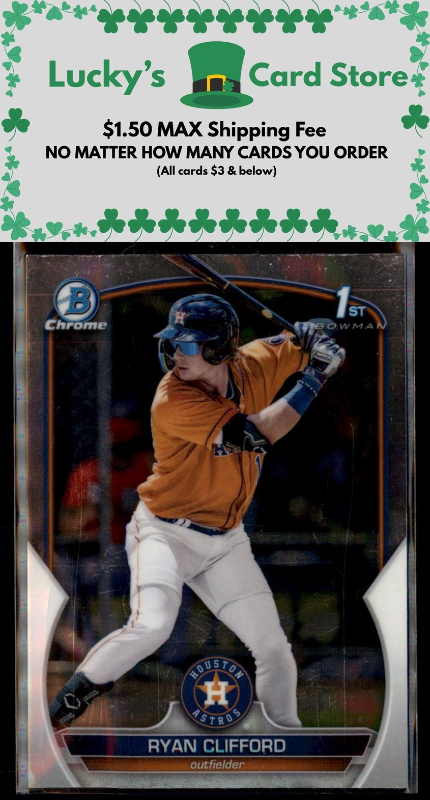 2023 Bowman #BCP-10 Ryan Clifford Chrome Prospect 1st Bowman Rookie