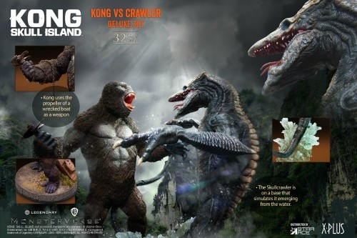 KONG SKULL ISLAND KONG VS CRAWLER SOFT VINYL STATUEN SET DELUXE VERSION