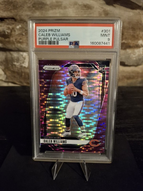 2024 Panini Prizm Caleb Williams Purple Pulsar Prizm #301 Rookie RC PSA 9 Bears