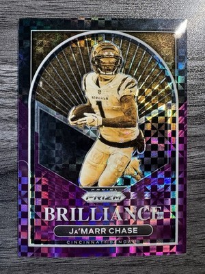 Ja'Marr Chase 2022 Prizm Brilliance B-9 #/49 Short Print Cincinnati Bengals