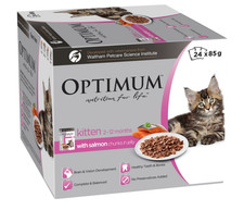 Optimum 85g Kitten Cat Wet Food - 24 Pack