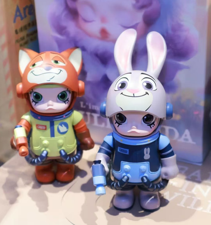 2pcs Mega Space Molly 100% Disney Zootopia Crazy Animals Figure Gift