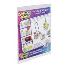 Creative Shrinky Dinks Pack 10 Frosted White Sheets for Kids Art Projects