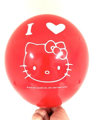 Sanrio I   Hello Kitty Balloons 3pc Red Latex 2012 - UNUSED