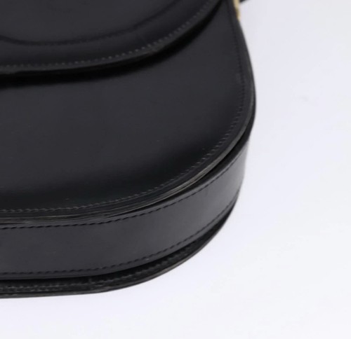 Christian Dior Schultertasche Leder Schwarz Gold Auth BA5604 - Bild 11 von 11