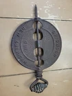 Vintage Griswold Cast Iron Reversible 6 Inch Steel Spindle Damper For Stove PIPE