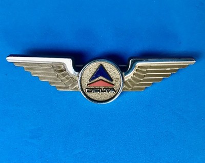 Vintage Delta Airline Badge Pin Junior Pilot Wings Circa 1980-1990s