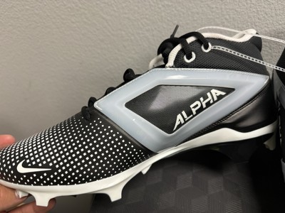 Nike Alpha Menace 4 Pro Football Cleats Black/White FZ7702-005‎ Men\'s Size 12.5 Nike Alpha Menace 4 Pro Football Cleats Black White FZ7702  main image 4