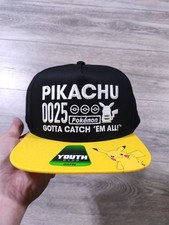 Pokemon Hat Youth Boys One Size Fits Most Pikachu Snapback Cap Kids