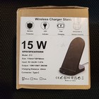 15W Fast Wireless Charger Wireless Phone Charger Stand Apple Samsung *Black*