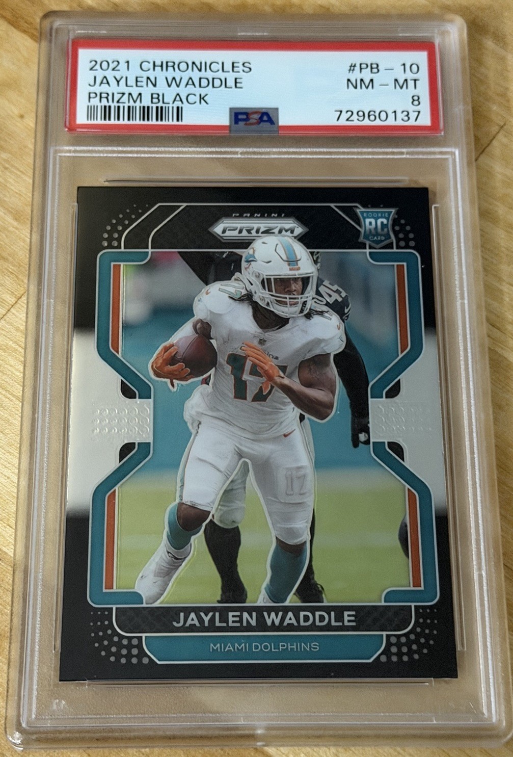 2021 Panini Chronicles - Prizm Black Jaylen Waddle #PB-10 (RC)