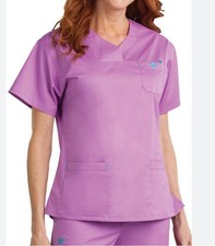 MED COUTURE E-Z Flex Cotton Multi Pocket Women's Scrub Top 8401 -Pink - 3XL