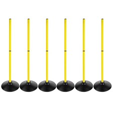 ASENVER Soccer Agility Poles Set Detachable Sports Training Speed Pole Slalom