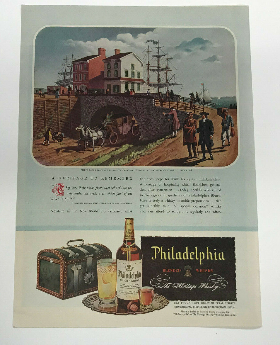 Philadelphia Blended Whisky Vintage advertisement Heritage Whiskey