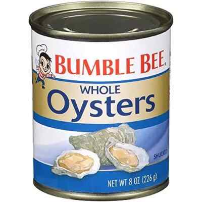 Bumble Bee Premium Select Whole Canned Oysters -Ready to Eat- 8 oz (Pack of 2)