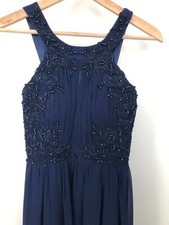 Blue Sleeveless Bridesmaid Ball Gown Dress Size 8 UK / 04 USA in Polyester