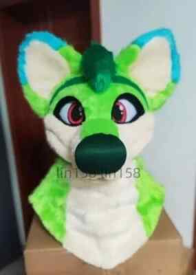 Fursuit Long Fur Husky Fox Mascot Head Party Halloween Fur Cosplay (Head) @5