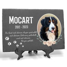 Tiergrabstein Hund Katze Gedenktafel Schieferstein Haustier Gedenktafel 20x30cm