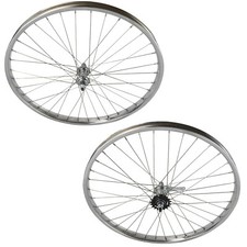 24 X 2.125 Heavy Duty Beach Cruiser 12g Front Or Coaster Chrome 36 Spoke Rims
