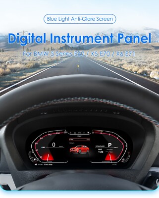 Car LCD Digital Dashboard Instrument Speedometer For BMW X5 E70 E71 T507 4Core