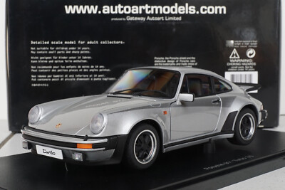 AUTOART 77971 PORSCHE 911 3.0 TURBO SILVER METALLIC, 1:18, Neuwertig in OVP,MIB