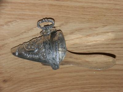 ANTIQUE FLORAL STERLING SILVER 925 HORSE SLIPPER SIDE SADDLE