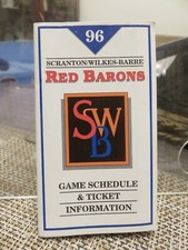 SCRANTON/WILKES-BARRE RED BARONS 1996 POCKET SCHEDULE 