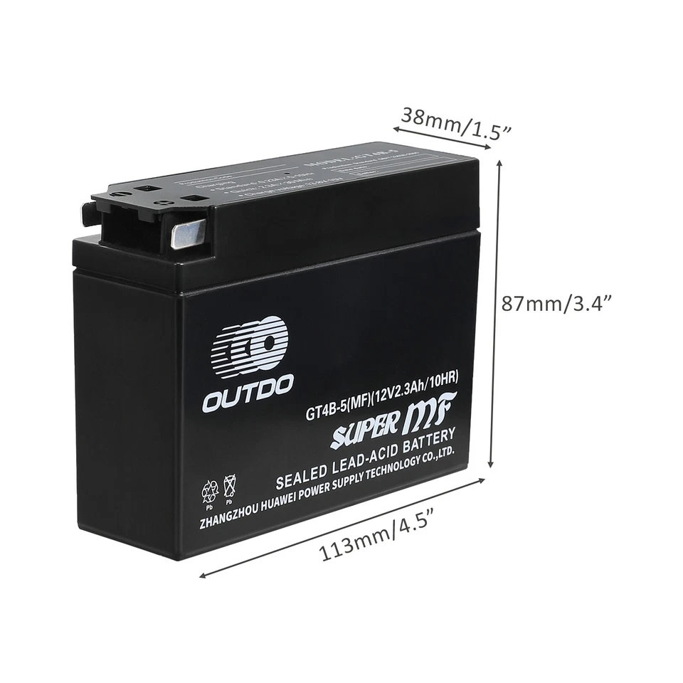 Batería sellada 12V YT4B-5 GT4B-5 para Yamaha TTR110E 110CC SR400 JR50 TTR50 TTR90 Foto 2 de 4