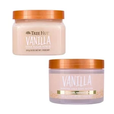 Tree Hut Vanilla Shea Sugar Scrub Bundled With Whipped Body Butter, 26.4oz