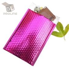 25 0 Glamour Metallic Pink Poly Bubble Mailers 6.5" x 10" Extra Wide DVD CD