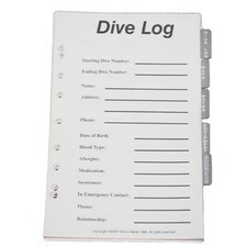 JCS Dive Log Organizer Pages for 3-Ring Binder Dive Log