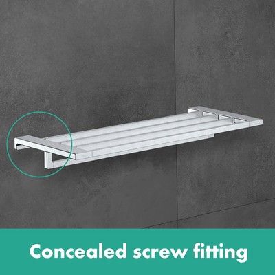 Hansgrohe AddStoris 41751000 Towel Rack (Shelf) w/Towel Holder 