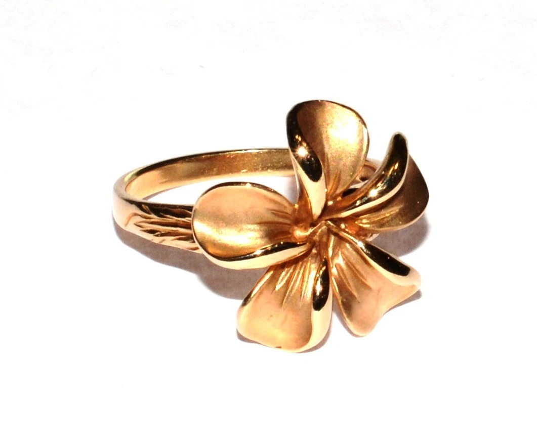 Plumeria gold best sale ring