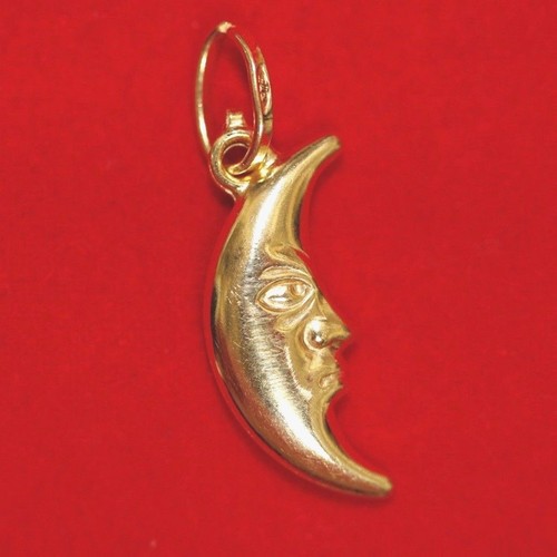 NEW 9ct Yellow Gold Moon Charm 375 