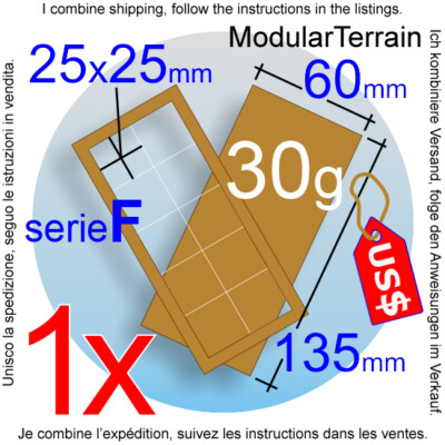 1x MDF Movement Tray 2x5 5x2 (F 0mm) 25mm Square Base Warhammer 40k Wargames